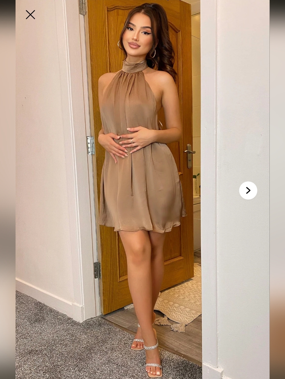Fashion Nova Jenine Satin Mini Dress- M